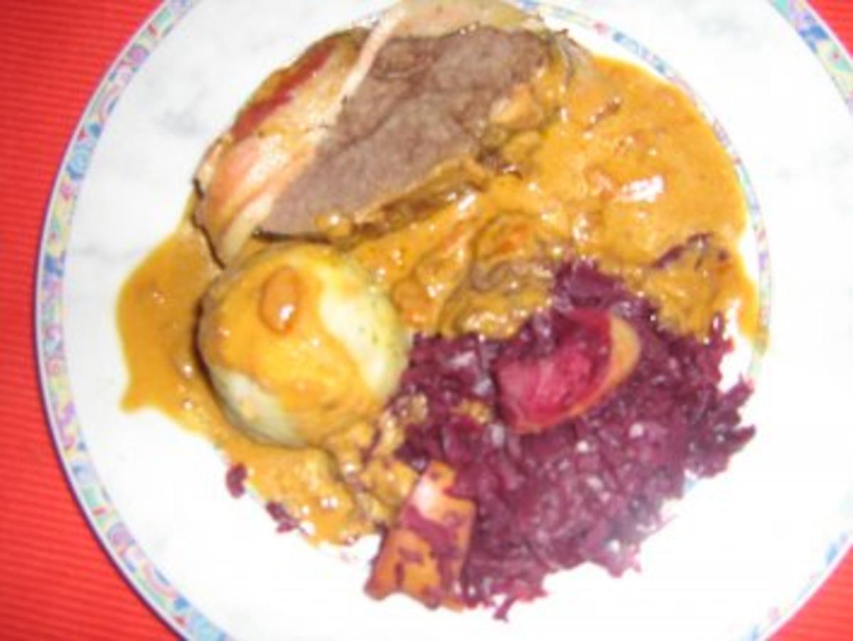 Bilder für Hirschbraten im Speckmantel - Rezept