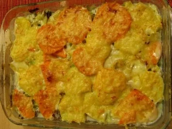 Rezept: (Süß-) Kartoffel Wirsing Hackfleisch Gratin (Süß-) Kartoffel Wirsing Hackfleisch Gratin - Rezept