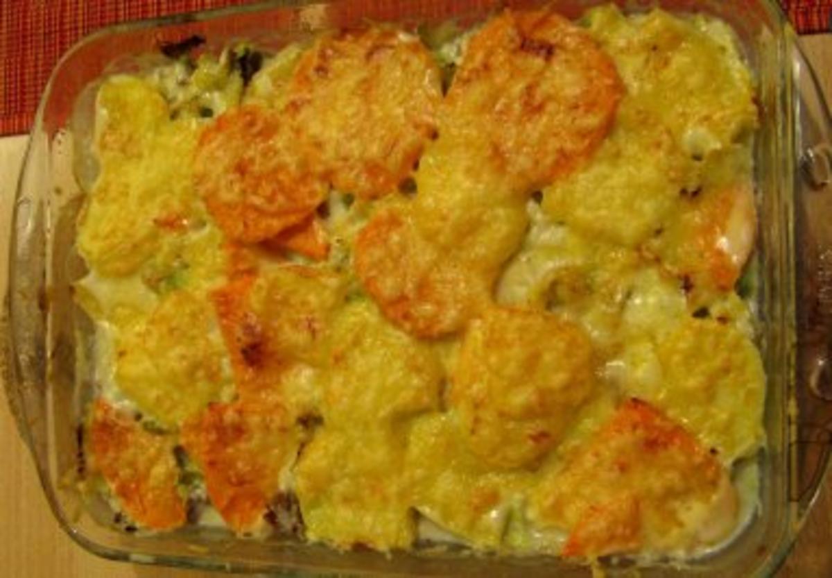 Bilder für (Süß-) Kartoffel Wirsing Hackfleisch Gratin - Rezept