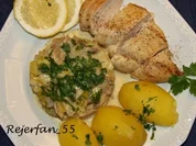Porree-Pilzgemüse in Zitronensoße - Rezept