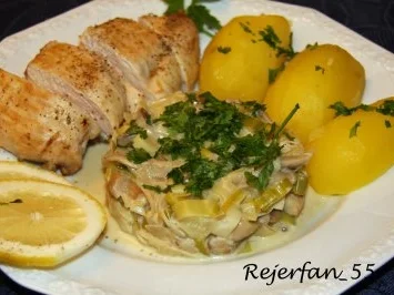 Rezept: Porree-Pilzgemüse in Zitronensoße Bild Nr. 5 Porree-Pilzgemüse in Zitronensoße - Rezept - Bild Nr. 5