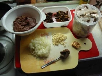 Rezept: Straussen Geschnezeltes an Pilzen mit Rahmsauce Straussen Geschnezeltes an Pilzen mit Rahmsauce - Rezept