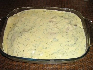 Lachssteaks auf Gurkengemüse mit Dillsauce überbacken - Rezept - Bild Nr. 8