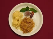 Apple Crumble mit Vanilleeis - Robinsons Erfüllung - Rezept