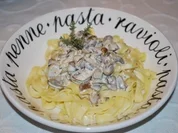 Bandnudeln mit Champignonrahm - Rezept