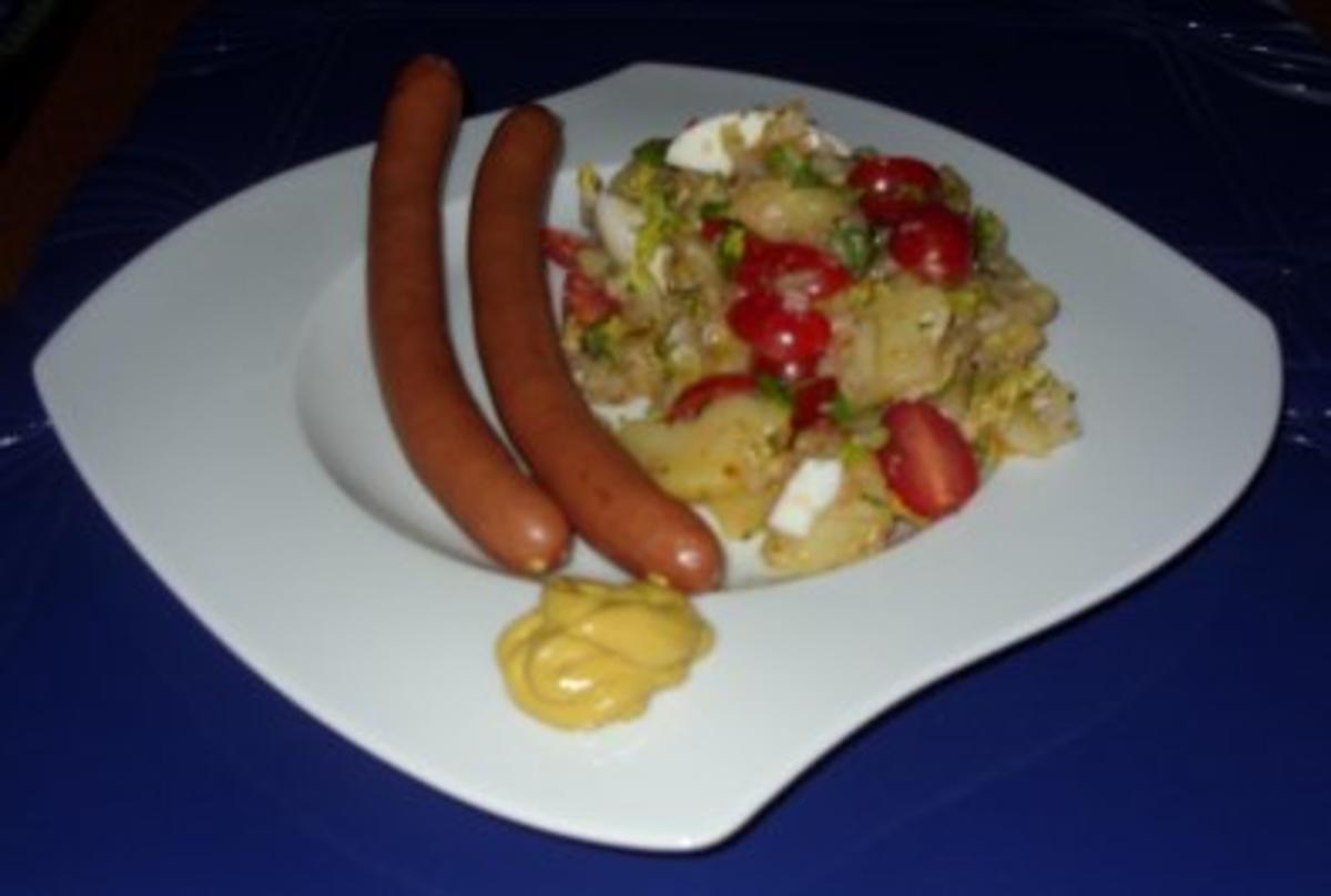 Bunter Kartoffelsalat mit Würstchen - Rezept - Bild Nr. 8