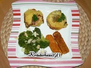 Kartoffel-Käse-Törtchen mit Broccoli und Fischbeilage - Rezept