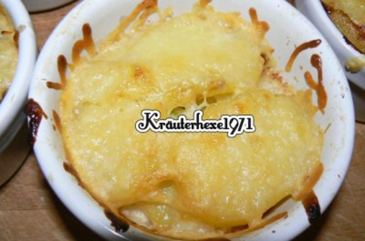 Kartoffel-Käse-Törtchen mit Broccoli und Fischbeilage - Rezept - Bild Nr. 4