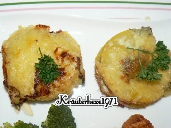 Rezept: Kartoffel-Käse-Törtchen mit Broccoli und Fischbeilage Bild Nr. 5 Kartoffel-Käse-Törtchen mit Broccoli und Fischbeilage - Rezept - Bild Nr. 5