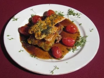 Rezept: Lammpäckchen mit Minzpesto und Marsalasoße Lammpäckchen mit Minzpesto und Marsalasoße - Rezept