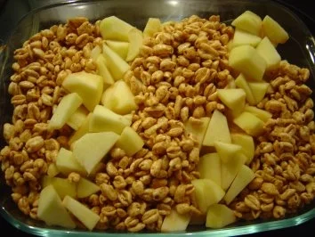 Apfel-Quark-Auflauf mit Honig-Pops... - Rezept - Bild Nr. 4