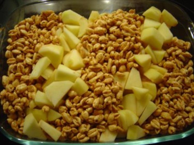 Apfel Quark Auflauf mit Honig Pops - einfach - 138 kcal/100g