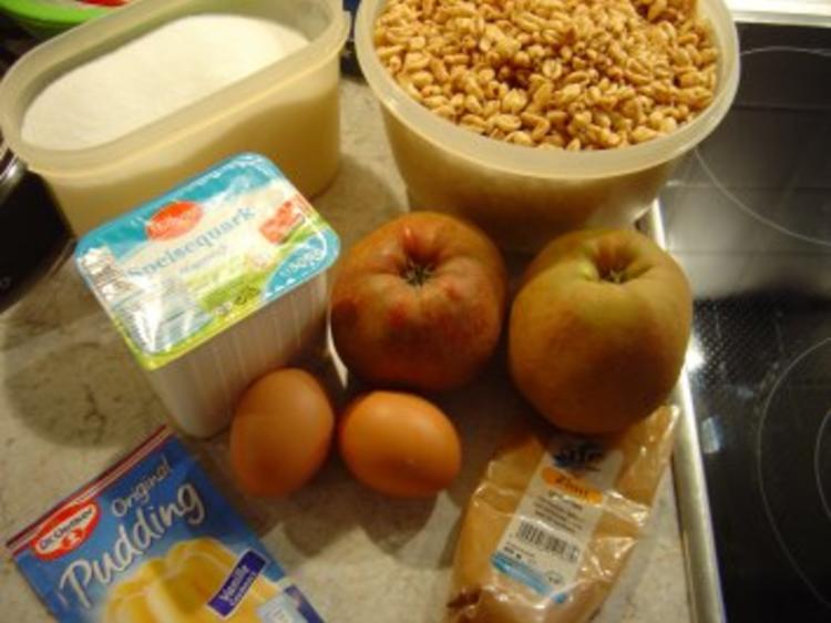 Apfel Quark Auflauf mit Honig Pops - einfach - 138 kcal/100g