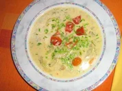 Gurken-Tomaten-Cremesüppchen - Rezept