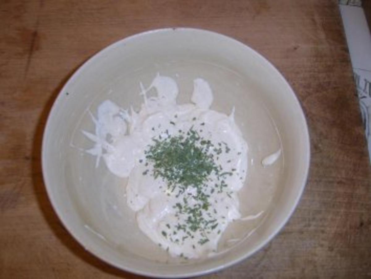 Eier-Specksalat mit Gouda und Estragon - Rezept - Bild Nr. 4