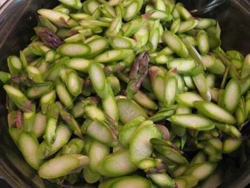 Espárragos verdes con pasta - Grüne Spargel mit Nudeln - Rezept - Bild Nr. 3