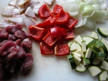 Schaschlikspieße mit Gemüse und Bulgur - Rezept - Bild Nr. 3