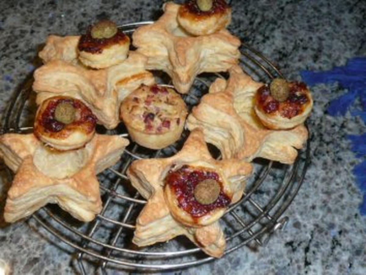 VORSPEISE/FLEISCH:Blätterteigsternchen mit Putengeschnetzeltem an Chutney - Rezept - Bild Nr. 7