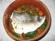 Doradenfilet auf Tomaten-Spinat - Rezept