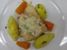 Seezunge bretonisch mit Möhrenstiften "Piräus" und kleinen Kartoffeln - Rezept