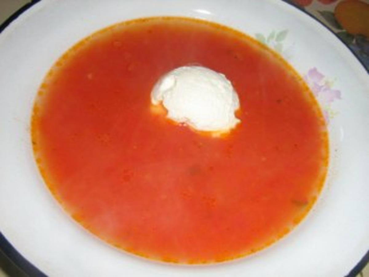 Saure Tomaten Suppe - Rezept