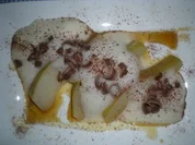 Beschwipste Birne mit Glühwein Zabaione - Rezept