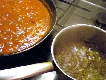 Linsen-Topfen-Laibchen mit Tomatensauce - Rezept - Bild Nr. 2