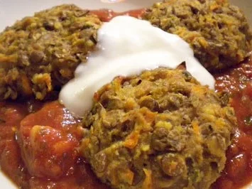 Linsen-Topfen-Laibchen mit Tomatensauce - Rezept - Bild Nr. 6