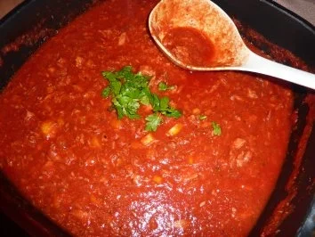 Rezept: Fisch: Bärbel's Thunfisch-Tomatensoße Bild Nr. 4 Fisch: Bärbel's Thunfisch-Tomatensoße - Rezept - Bild Nr. 4