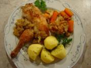 Bratapfel-Hähnchen mit Blumenkohl und Möhren... kalorienarm - Rezept