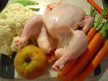 Bratapfel-Hähnchen mit Blumenkohl und Möhren... kalorienarm - Rezept - Bild Nr. 3