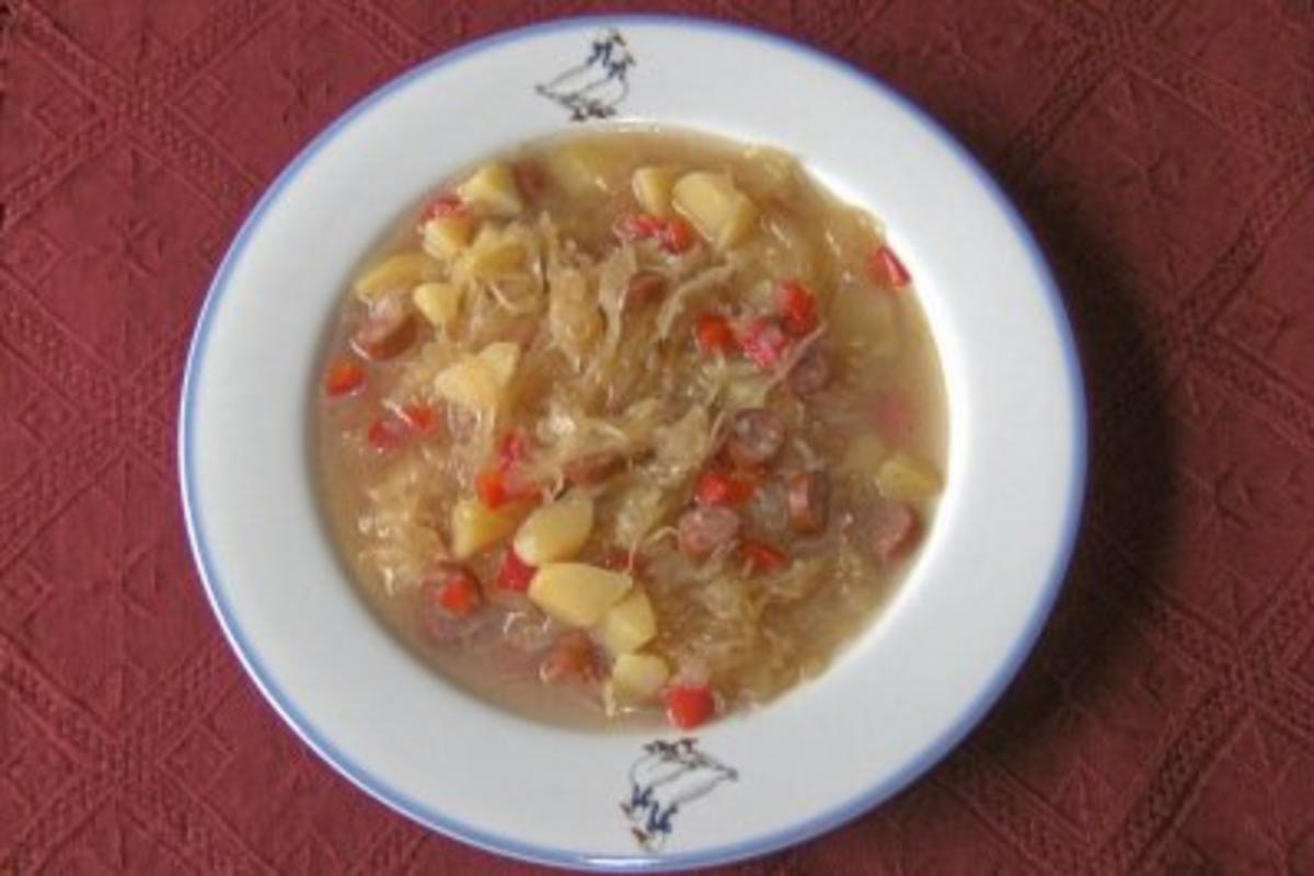 Schnelle Sauerkrautsuppe - Rezept mit Bild - kochbar.de