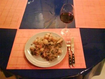 Kartoffeln: Kartoffelgratin mit buntem Mangold und Speck - Rezept