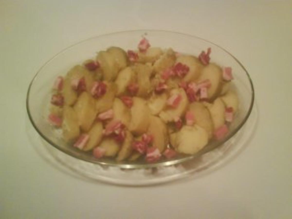 Kartoffeln: Kartoffelgratin mit buntem Mangold und Speck - Rezept - Bild Nr. 5