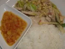 Rezept: Huhn aus dem Wok mit Ananassauce Huhn aus dem Wok mit Ananassauce - Rezept