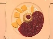 Mangoflan mit Himbeerkompott - Rezept