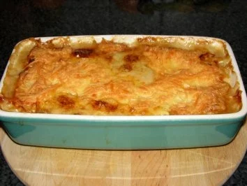 Rezept: Kassler unter Zwiebel- Rösti- Haube Kassler unter Zwiebel- Rösti- Haube - Rezept