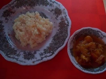 Rezept: Vanillemilchreis und Mirabellenkompott Vanillemilchreis und Mirabellenkompott - Rezept