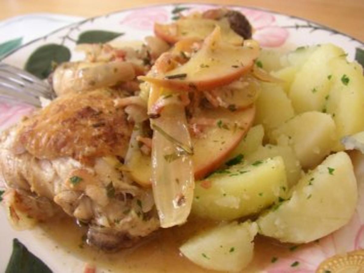 Bilder für Coq au Cidre avec Calvados - Rezept