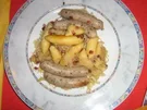 Schupfnudeln mit Speck, Nürnbergerle und Sauerkraut - Rezept