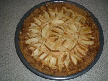 Rezept: Birnen Tarte mit Amaretti & Marzipan Birnen Tarte mit Amaretti & Marzipan - Rezept