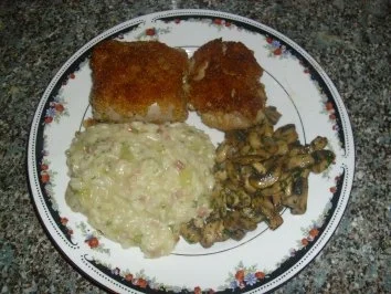 Schweinelende in Senf-Kruste + Petersilienrisotto mit Speck - Rezept