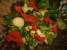 Salat- Mausohrsalat mit Lachsstreifen - Rezept