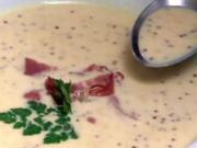 Champagner-Senf-Suppe mit Serranoschinken - Rezept