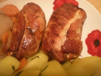HAUPTGANG- "Mediterrane Schweineroulade" - Rezept - Bild Nr. 2