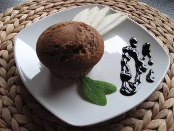 Schoko-Birnenmuffins mit Zimt - Rezept