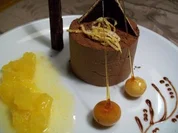 Parfait chocolat an Ragout á  l'orange - Rezept