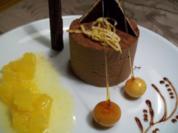 Parfait chocolat an Ragout á  l'orange - Rezept