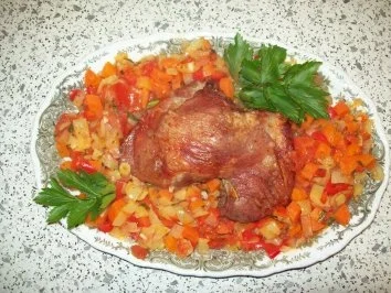 Rezept: Putenoberkeule mit Paprikagemüse Bild Nr. 2 Putenoberkeule mit Paprikagemüse - Rezept - Bild Nr. 2