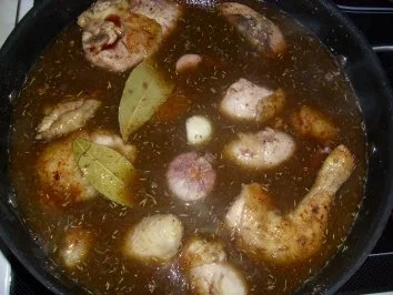 Huhn in Rotwein - Rezept - Bild Nr. 5